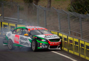Wall's Falcon clobbered the concrete at almost 200km/h