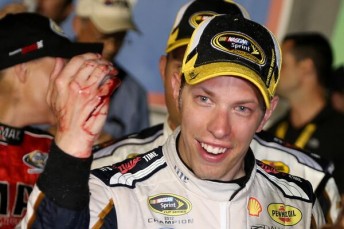 Keselowski needed stitches after cutting his hand while celebrating