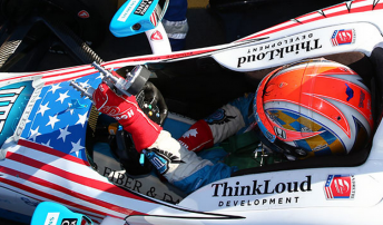 James Hinchcliffe undertakes a grip strength test as IndyCar increase efforts to improve wrist and hand injuries