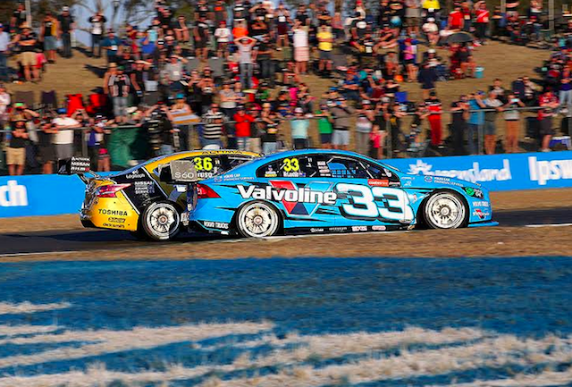 McLaughlin and Caruso run side-by-side early in Race 24