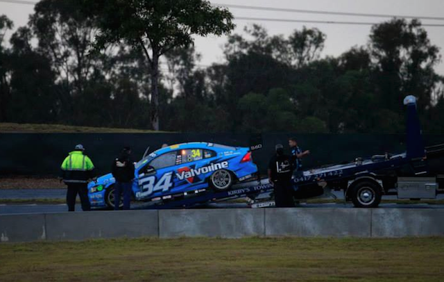 Robert Dahlgren's crashed Volvo