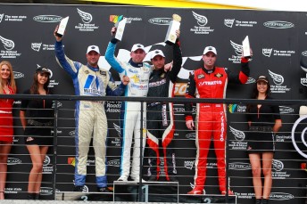 from left Ryan Hansford, Ryal Harris; 2014 ARMOR ALL Drivers Champion Kris Walton and Rhys McNally