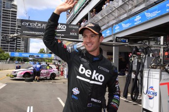 Will Davison celebrates pole for Race 36