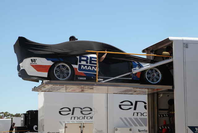 Percat's Holden being unloaded on Thursday
