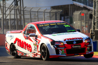 Rhys McNally on his way to pole