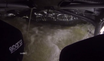 Tanak's car quickly filled with water as it rolled into the lake