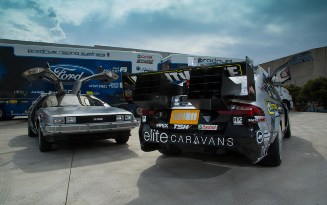 The custom build 'thrusters' add further to the DeLorean look