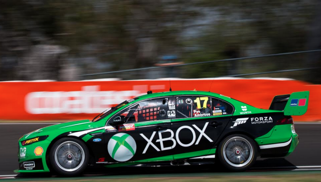 Marcos Ambrose aboard the DJR Team Penske Ford