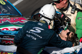 Chaz Mostert after being extracted from the car