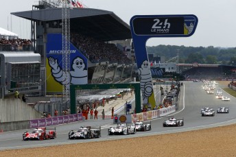 Webber's #17 Porshce leads Le Mans but had to settle for second at the French endurance classic