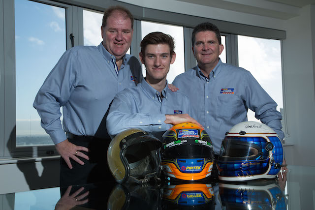 Pirtek Team Murray creator Bretty Murray, driver Matthew Brabham and Pirtek's Glen Duncan