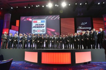 The gathering of former Penske drivers at the team's 50th birthday celebration held at the NASCAR Hall of Fame in Charlotte