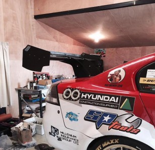 The SuperTourer wing was fitted to the Lance Hughes Commodore for the test