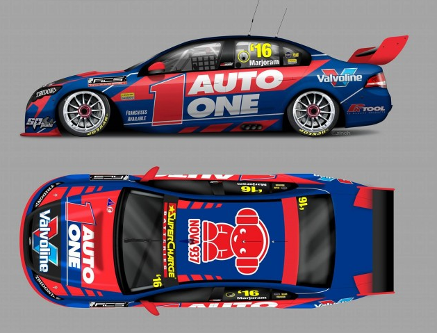 A mock up of Adam MarJoram's Dunlop Series Falcon