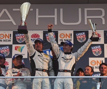 Schneider and Jaeger celebrate victory in 2013