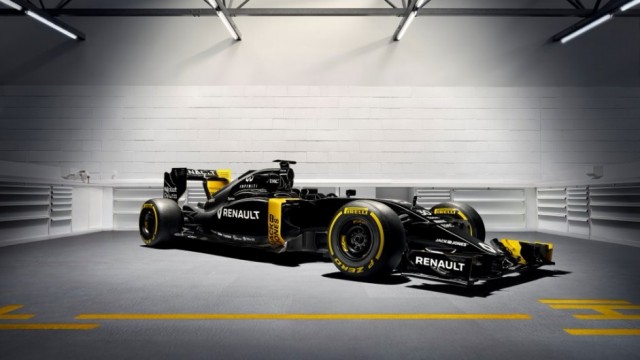 Renault's new RS16 F1 car which will contest the 2016 Formula 1 season