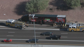The fire damaged KVSH transporter