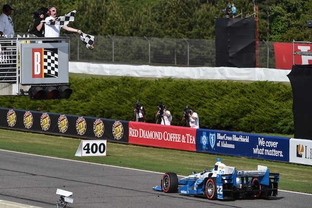 Simon Pagenaud has taken his second straight win for Team Penske at Barber Motorsports Park