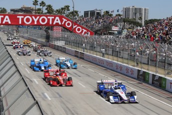 Boston was set to be the fourth street race along with St Petersburg, Long Beach (pictured) and Detroit in the 2016 IndyCar Series