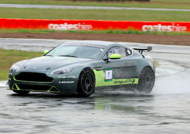 The Miedecke Stone Motorsport Aston Martin Vantage GT4 competed its maiden test at Queensland Raceway pic: Matthew Paul Photography