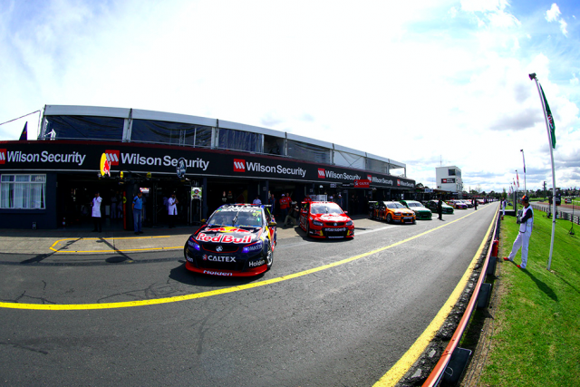 The Supercars field at Sandown
