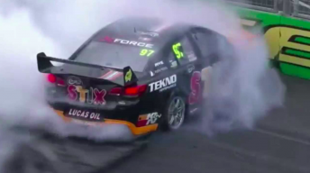 Van Gisbergen celebrating on the Gold Coast last year