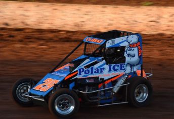 Feature winner Adam Clarke on his way to fast time. pic: Chris Metcalf