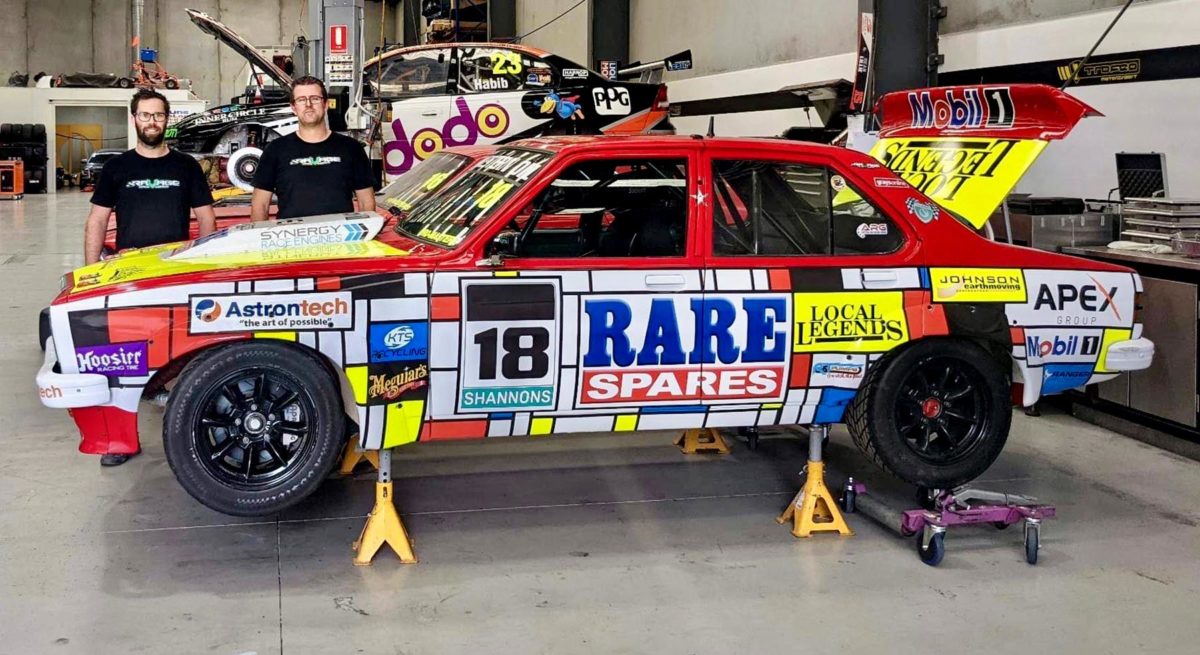 The new-look John Bowe TCM Torana at its new base